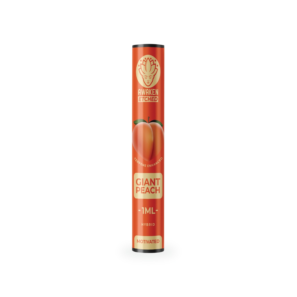 Awaken® Vape Etched Cartridges 1ml - Giant Peach (Hybrid)